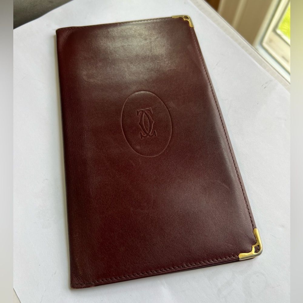 CARTIER Wallet With real 14k Gold edges